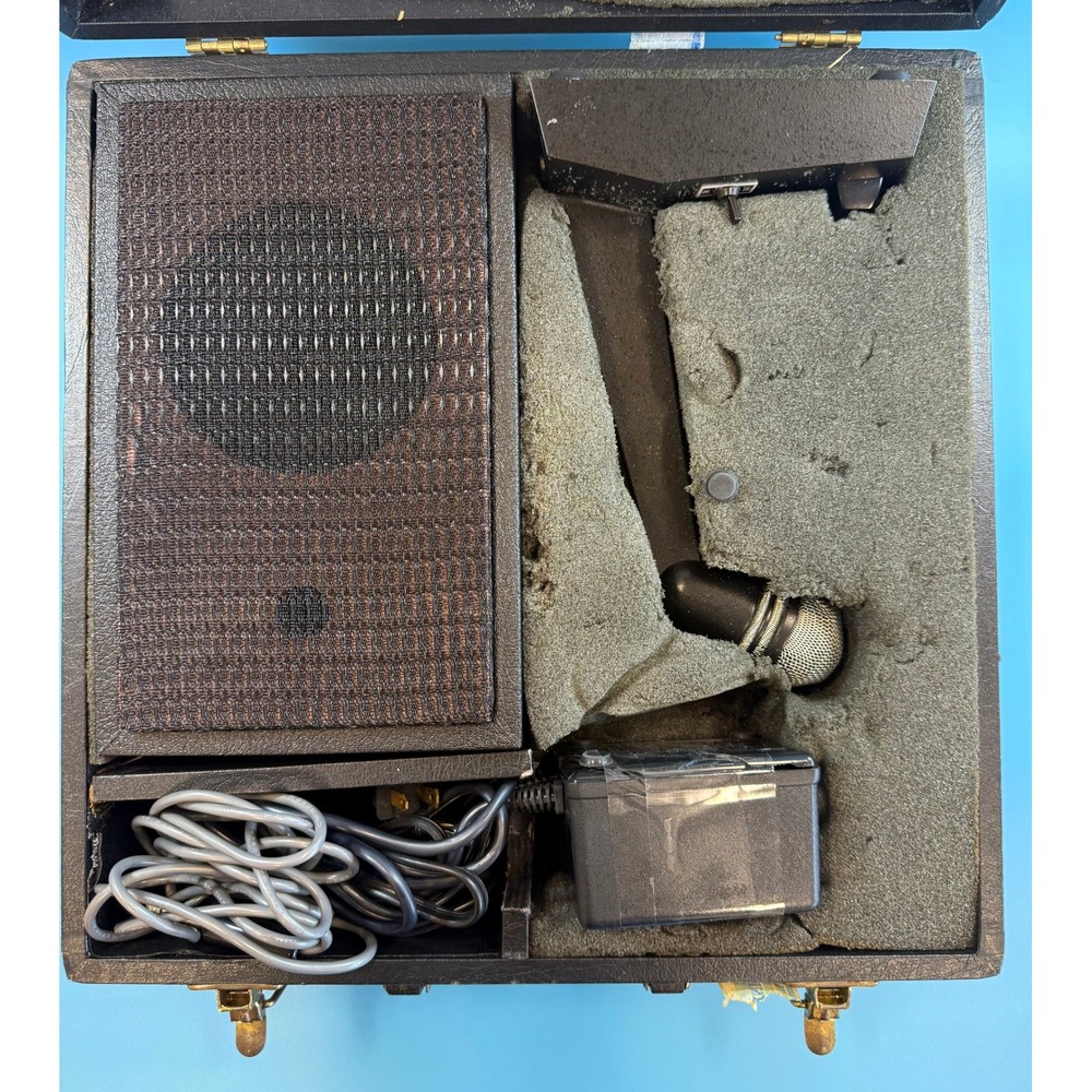 AT Products Microphone & Harvard Elite Telephone Amplifier System w/ Case Used